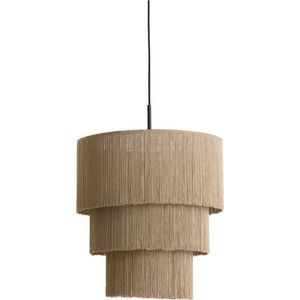 Taupe závěsné svítidlo s textilním stínidlem ø 10 cm Malaika – Light & Living obraz