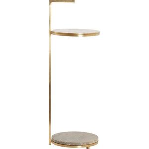 Kulatý odkládací stolek s mramorovou deskou ø 26 cm Leda – Light & Living obraz