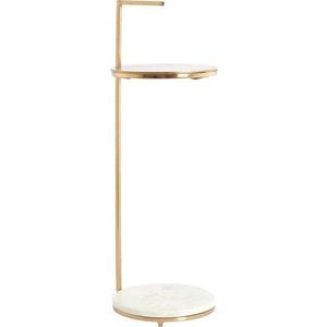 Kulatý odkládací stolek s mramorovou deskou ø 26 cm Leda – Light & Living obraz