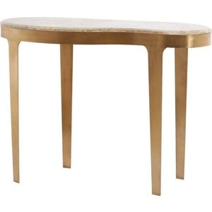 Konzolový stolek s mramorovou deskou v bronzové barvě/taupe 40x110 cm Giulio – Light & Living obraz