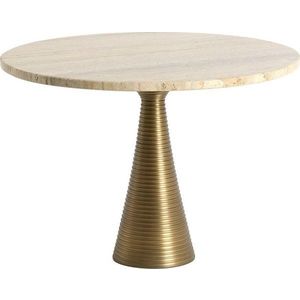 Kulatý konferenční stolek s deskou z kamene v bronzové barvě/ve světle přírodní barvě ø 50 cm Bahia – Light & Living obraz