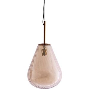 Jantarové závěsné svítidlo se skleněným stínidlem Leona – Light & Living obraz