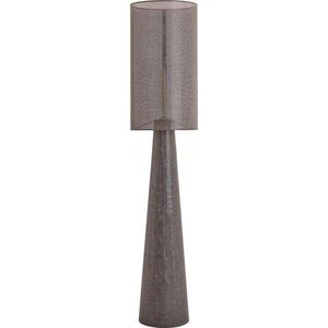 Hnědá stojací lampa s textilním stínidlem (výška 180 cm) Micky – Light & Living obraz