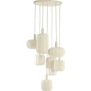 Krémové závěsné svítidlo s textilním stínidlem ø 50 cm Tufia – Light & Living obraz