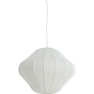 Krémové závěsné svítidlo s textilním stínidlem ø 10 cm Sukau – Light & Living obraz