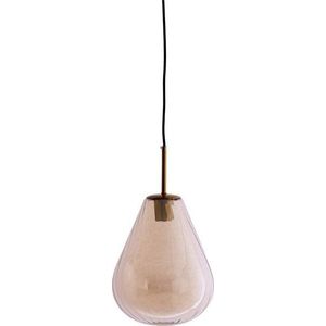 Jantarové závěsné svítidlo se skleněným stínidlem Leona – Light & Living obraz