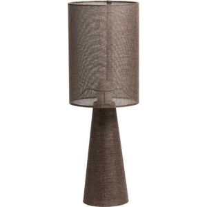 Hnědá stolní lampa s textilním stínidlem (výška 58 cm) Micky – Light & Living obraz