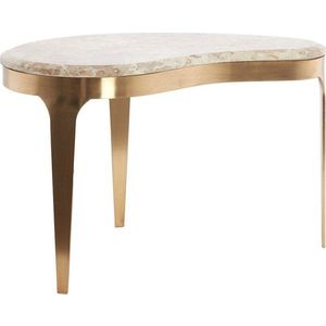 Konferenční stolek s mramorovou deskou v bronzové barvě/taupe 39x65 cm Giulio – Light & Living obraz