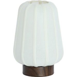 Bílá kovová stolní lampa s textilním stínidlem (výška 29 cm) Bibia – Light & Living obraz