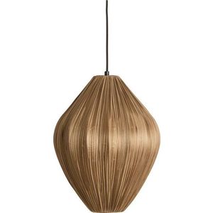 Hnědé závěsné svítidlo s textilním stínidlem ø 12 cm Verita – Light & Living obraz