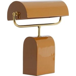 Oranžová kovová stolní lampa (výška 38 cm) Cardona – Light & Living obraz