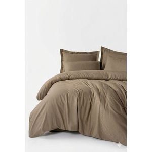 Hnědé povlečení na jednolůžko z bavlny Renforcé 140x200 cm Checkered – Mila Home Luxury obraz