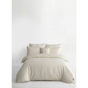 Bílé povlečení na jednolůžko z bavlny Renforcé 140x200 cm Waffle Striped – Mila Home Luxury obraz