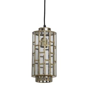 Závěsné svítidlo v bronzové barvě se skleněným stínidlem Søstrene – Light & Living obraz