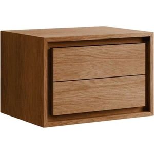 Hnědá závěsná skříňka pod umyvadlo z teakového dřeva 60x40 cm Kenta – Kave Home obraz