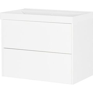 Bílá matná závěsná skříňka pod umyvadlo 81x65 cm Bodera – Germania obraz