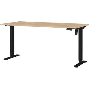 Polohovací pracovní stůl s elektricky nastavitelnou výškou s deskou v dubovém dekoru 80x160 cm Boras – Germania obraz