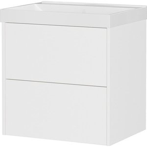 Bílá matná závěsná skříňka pod umyvadlo 61x65 cm Bodera – Germania obraz