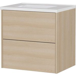 Závěsná skříňka pod umyvadlo v dekoru dubu v přírodní barvě 61x61 cm Bodera – Germania obraz
