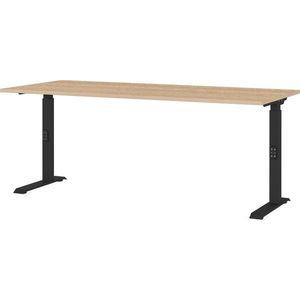 Polohovací pracovní stůl s deskou v dubovém dekoru 80x180 cm Lissabon – Germania obraz
