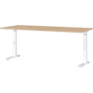 Polohovací pracovní stůl s deskou v dubovém dekoru 80x180 cm Downey – Germania obraz