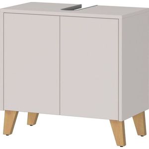 Krémová matná skříňka pod umyvadlo 60x59 cm Arnea – Germania obraz