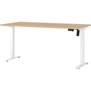 Polohovací pracovní stůl s elektricky nastavitelnou výškou s deskou v dubovém dekoru 80x160 cm Boras – Germania obraz