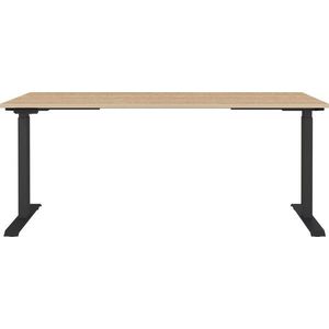 Polohovací pracovní stůl s elektricky nastavitelnou výškou s deskou v dubovém dekoru 80x180 cm Lissabon – Germania obraz