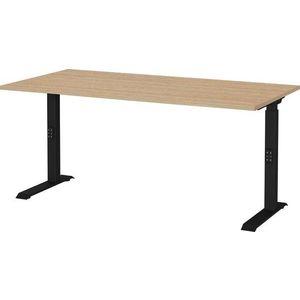 Polohovací pracovní stůl s deskou v dubovém dekoru 80x160 cm Lissabon – Germania obraz