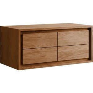 Hnědá závěsná skříňka pod umyvadlo z teakového dřeva 90x40 cm Kenta – Kave Home obraz