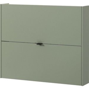 Šedozelený výklopný/závěsný botník v dekoru dubu 100x83x18 cm Ameca – Germania obraz