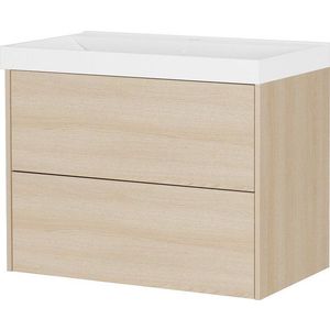 Závěsná skříňka pod umyvadlo v dekoru dubu v přírodní barvě 81x65 cm Bodera – Germania obraz