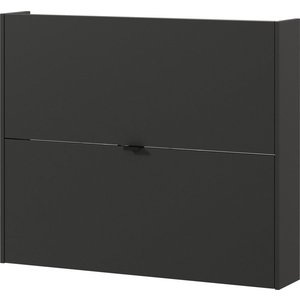 Antracitový výklopný/závěsný botník v dekoru dubu 100x83x18 cm Ameca – Germania obraz