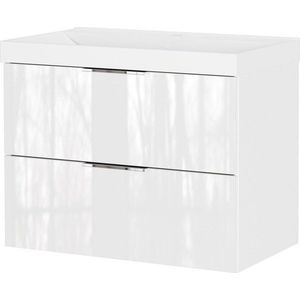 Bílá lesklá závěsná skříňka pod umyvadlo 81x65 cm Celano – Germania obraz