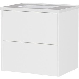 Bílá matná závěsná skříňka pod umyvadlo 61x61 cm Bodera – Germania obraz