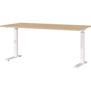 Polohovací pracovní stůl s deskou v dubovém dekoru 80x160 cm Downey – Germania obraz