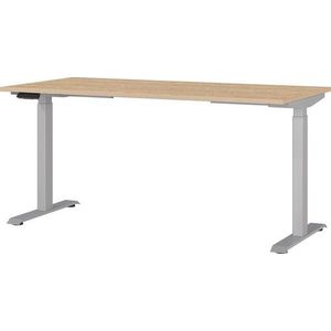 Polohovací pracovní stůl s elektricky nastavitelnou výškou s deskou v dubovém dekoru 80x160 cm Jet – Germania obraz