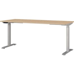 Polohovací pracovní stůl s elektricky nastavitelnou výškou s deskou v dubovém dekoru 80x180 cm Jet – Germania obraz