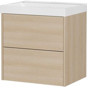 Závěsná skříňka pod umyvadlo v dekoru dubu v přírodní barvě 61x65 cm Bodera – Germania obraz