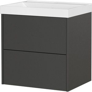 Antracitová matná závěsná skříňka pod umyvadlo 61x65 cm Bodera – Germania obraz