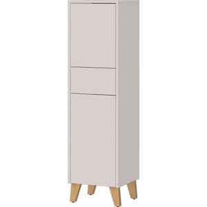 Krémová matná vysoká koupelnová skříňka 33x123 cm Arnea – Germania obraz