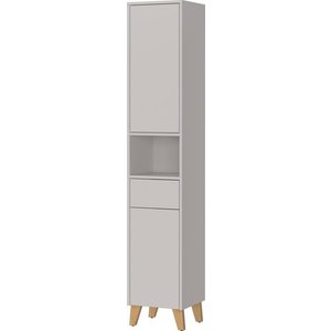 Krémová matná vysoká koupelnová skříňka 33x181 cm Arnea – Germania obraz