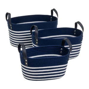 Látkové košíky v sadě 3 ks 38x22x20 cm – Casa Selección obraz