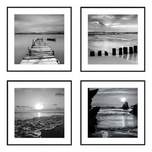 Obrazy v sadě 4 ks 30x30 cm Silence by the Water obraz