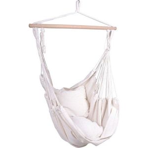 Krémové polstrované závěsné zahradní křeslo Tobago – Garden Pleasure obraz