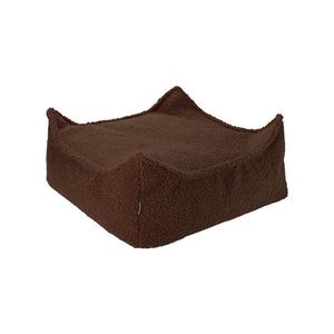 Tmavě hnědý dětský puf z textilie bouclé Warm Hazel – Wigiwama obraz