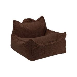 Tmavě hnědý dětský sedací vak z textilie bouclé Warm Hazel – Wigiwama obraz
