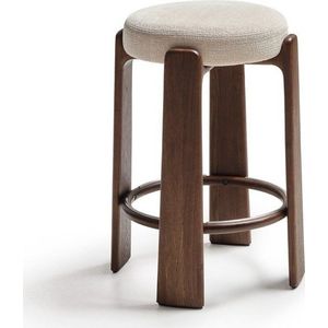 Béžová/v tmavě přírodní barvě barová stolička z jasanového dřeva (výška sedáku 75 cm) Granite – Kave Home obraz