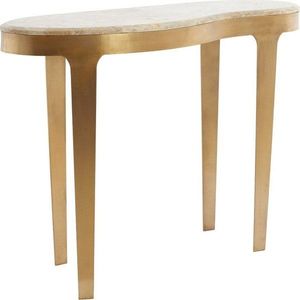 Konzolový stolek s mramorovou deskou v bronzové barvě/taupe 40x110 cm Giulio – Light & Living obraz