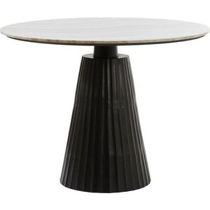 Kulatý jídelní stůl s mramorovou deskou ø 100 cm Rianne – Light & Living obraz